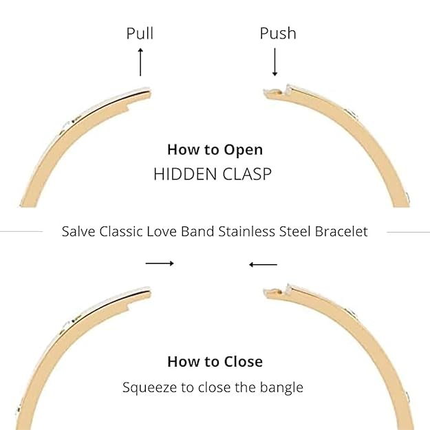 Classic Stainless Steel Toned Love Band Bracelet | Anti-Tarnish, Cubic Zirconia Studded Bangle Kada